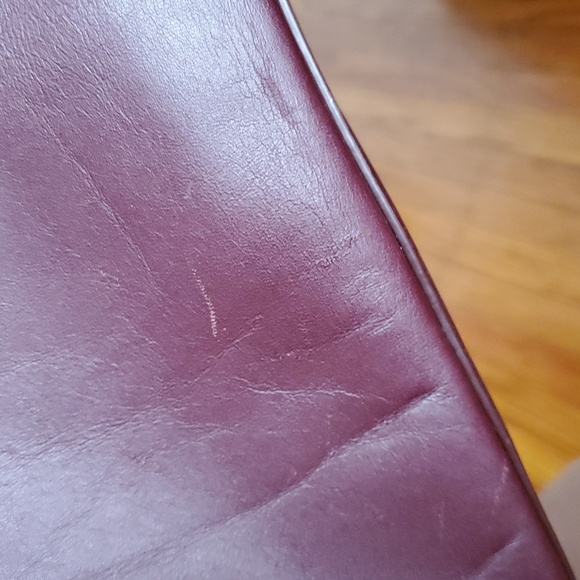 All Saints Ray Burgundy Red  Leather Tote Bag - Picture 16 of 16